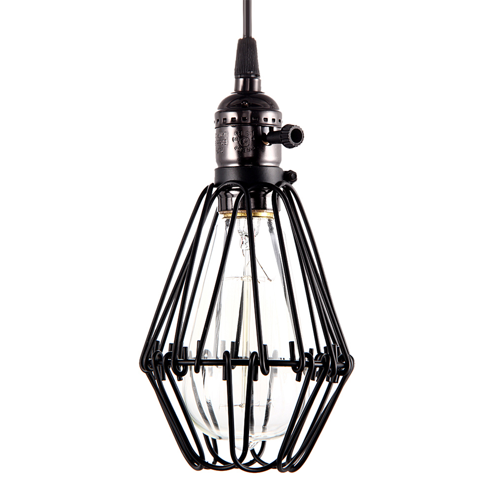 Domus: Metal Ceiling Pendant Lamp: E27, (D10xH19)cm, Black/Rustic