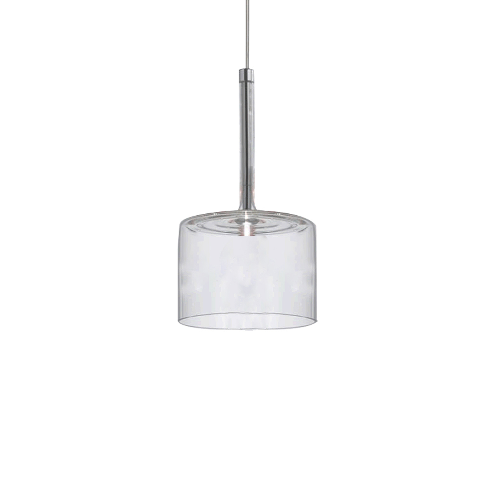 Domus: Glass Ceiling Pendant Lamp: E27 (D14x25)cm, Transparent