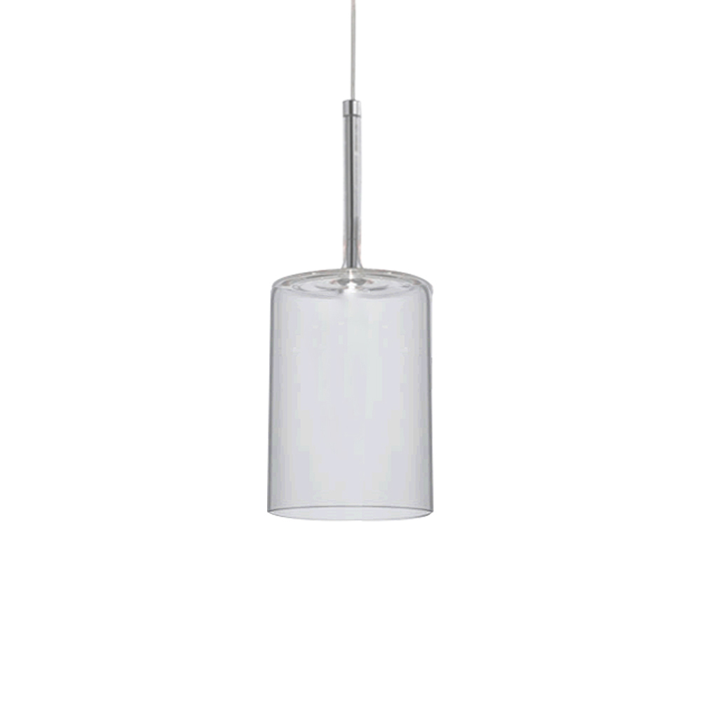 Domus: Glass Ceiling Pendant Lamp: E27 (D10x30)cm, Transparent