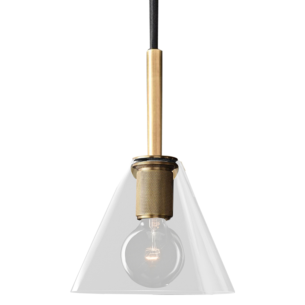 Domus: Glass Pendant Ceiling Lamp: E27 (D17xH19)cm, Gold