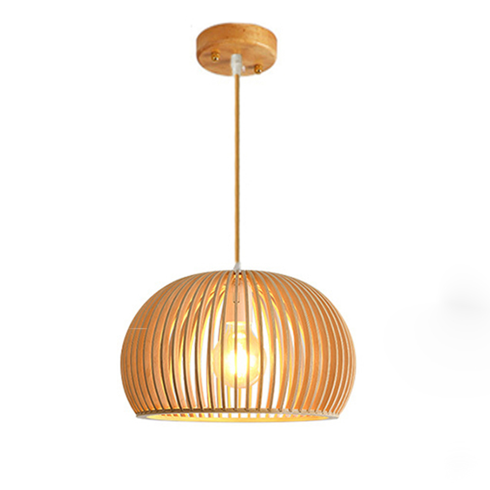 Domus: Rattan/Wicker Ceiling Pendant Lamp: E27; (D45xH33)cm, Natural