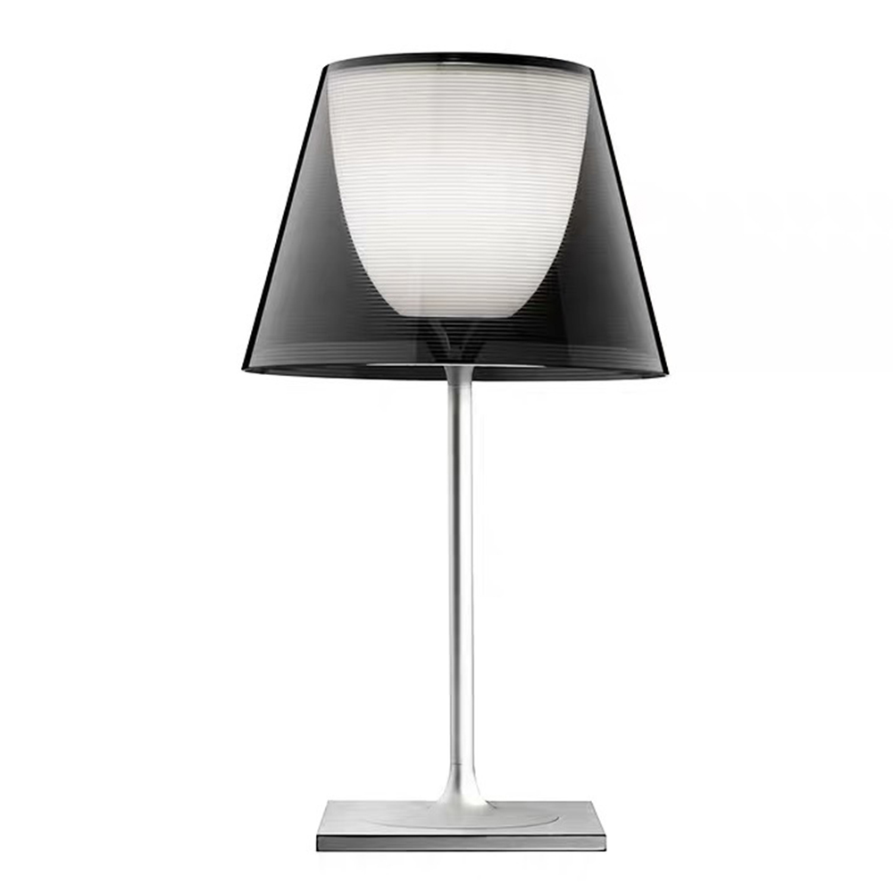 Domus: Glass Table Lamp: (D24xH45)cm E27, White