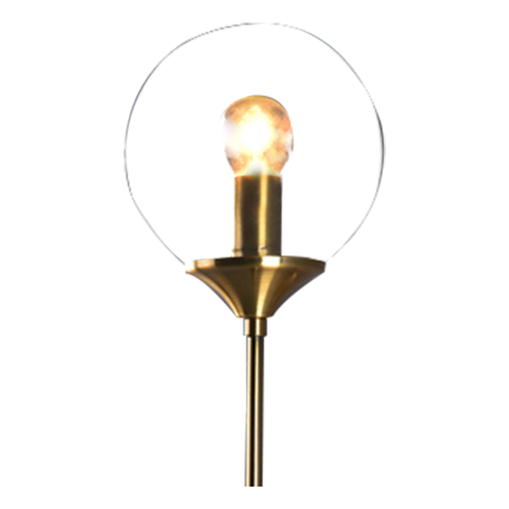 Domus: Glass/Metal Wall Lamp: E27 (D15xH60)cm, Clear