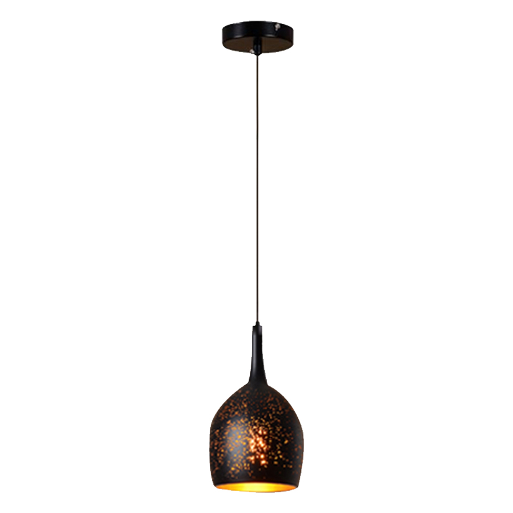 Domus: Iron Ceiling Pendant Lamp: AC85-265V, (D18xH41)cm, 1X E27, Black