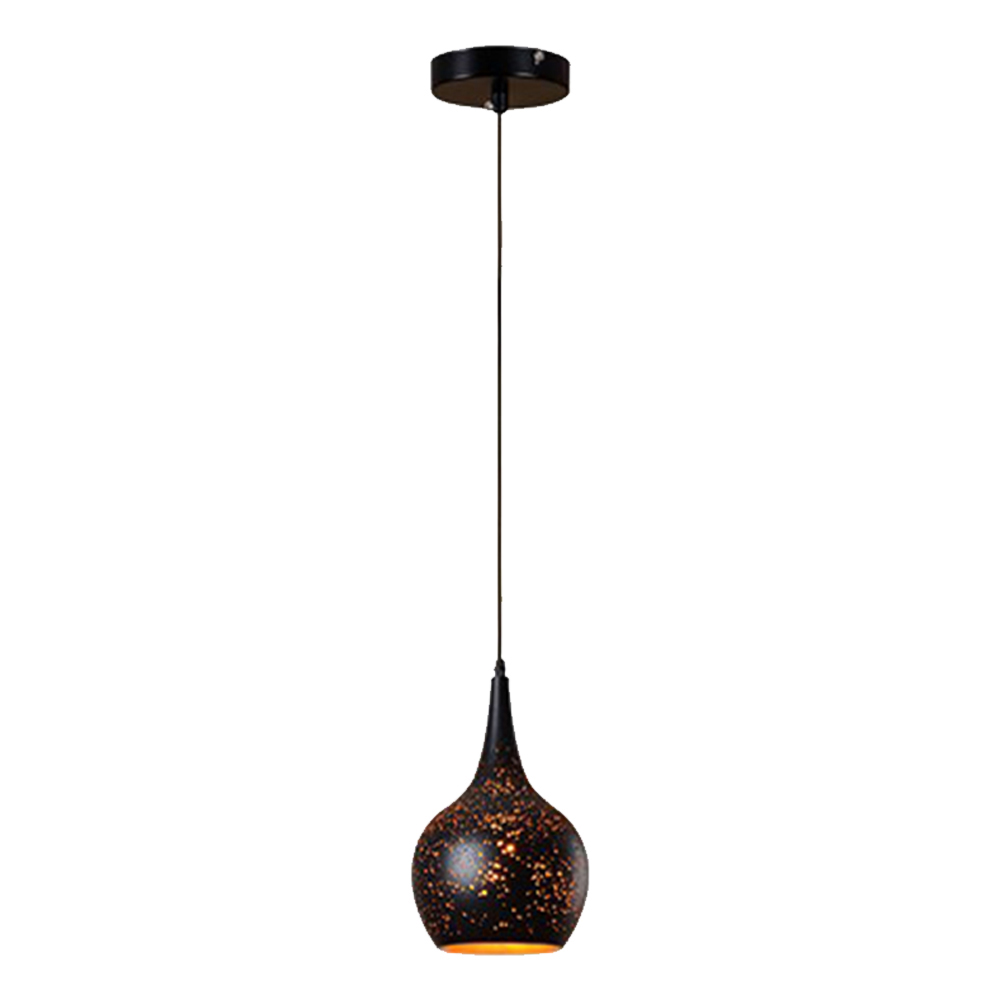Domus: Iron Ceiling Pendant Lamp: AC85-265V, (D20xH31)cm, 1X E27, Black