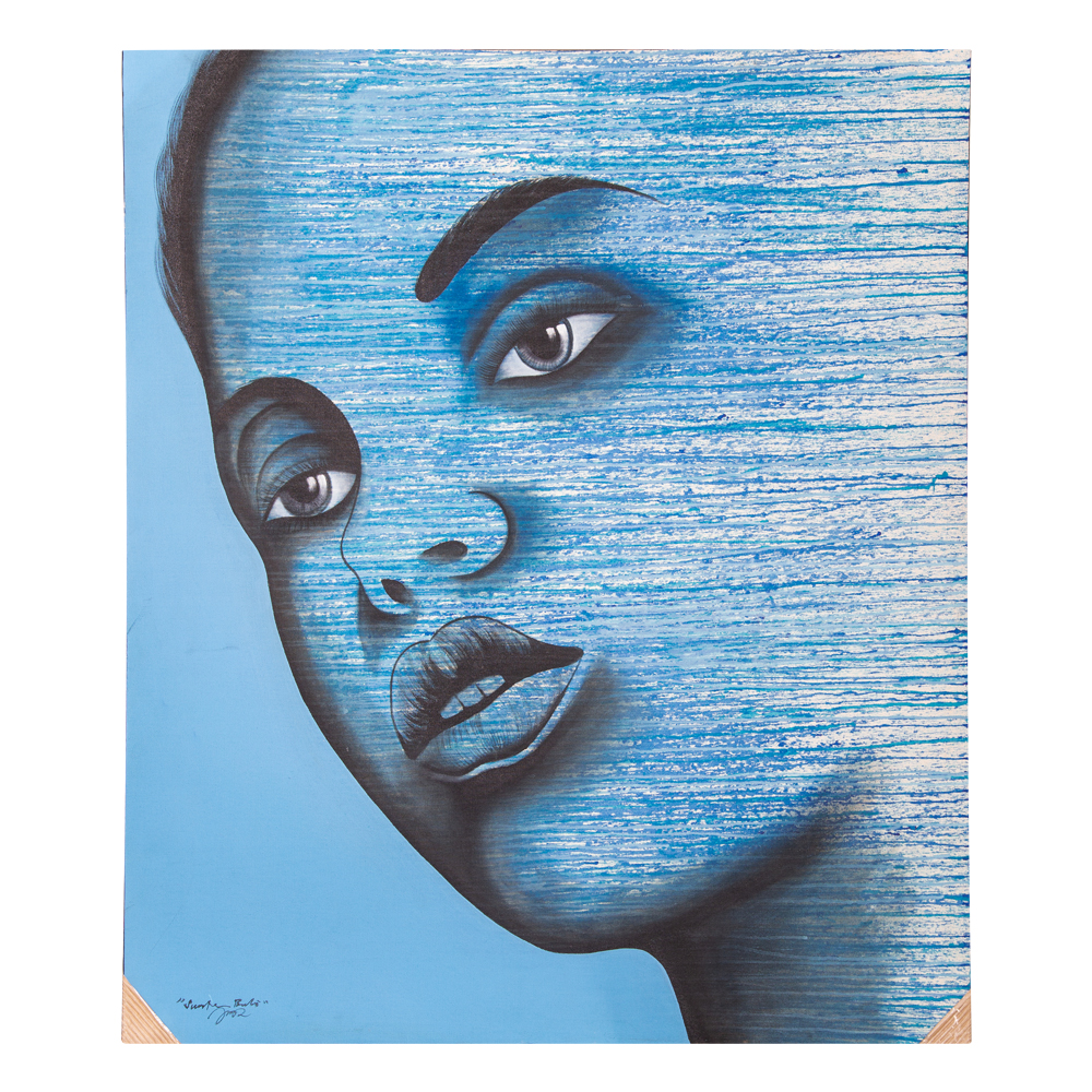 Oil Painting: Blue Girl; (100x4x120)cm