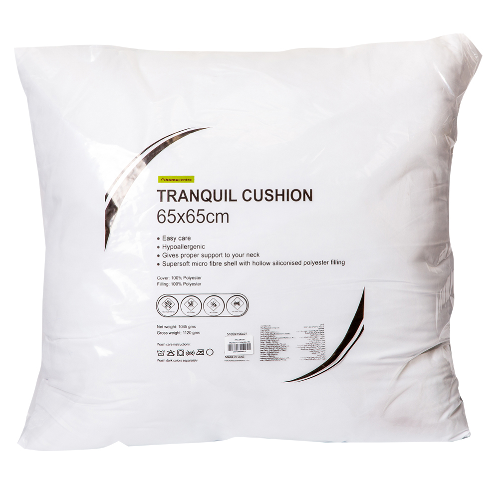 Tranquil Supersoft Cushion; (65x65)cm, White