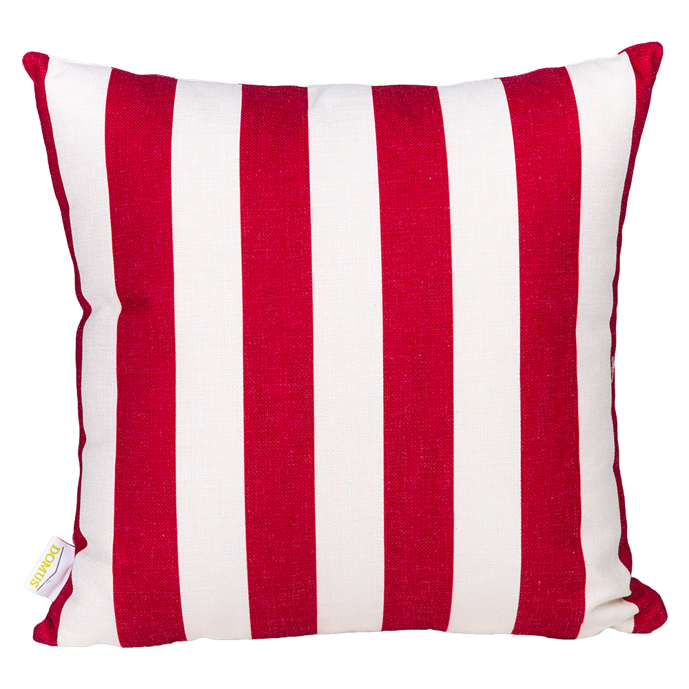 Domus: Outdoor Pillow; (45x45)cm, Red stripes
