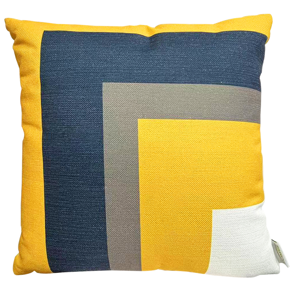 Domus: Outdoor Geometric Pattern Pillow; (45x45)cm, Yellow