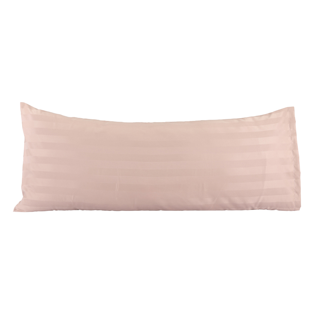 Esdaily-BD Stripped Body Pillow With Case, 1000gms; (45x110)cm, Taupe