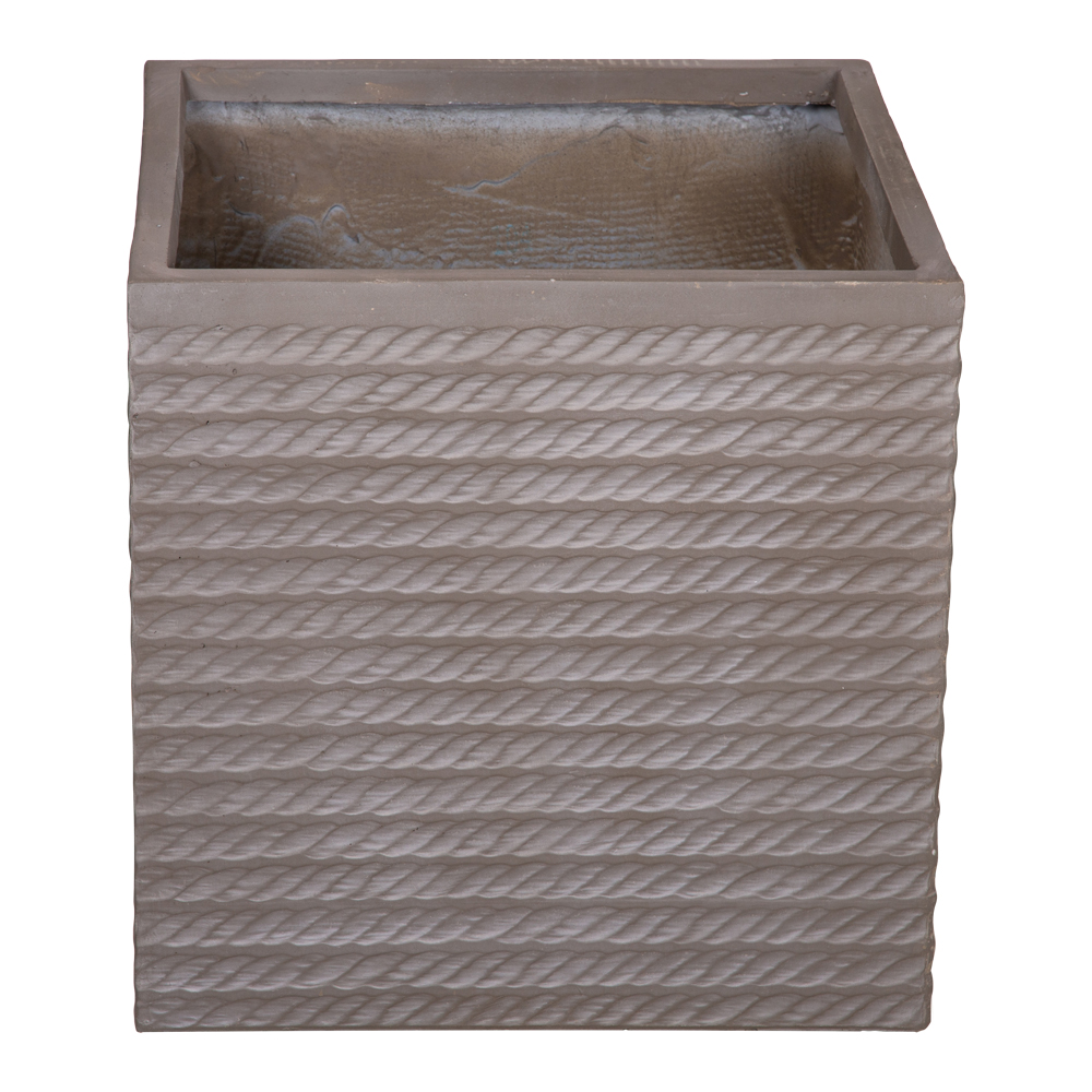 Fibre Clay Pot: Large (44x44x44)cm, Brown