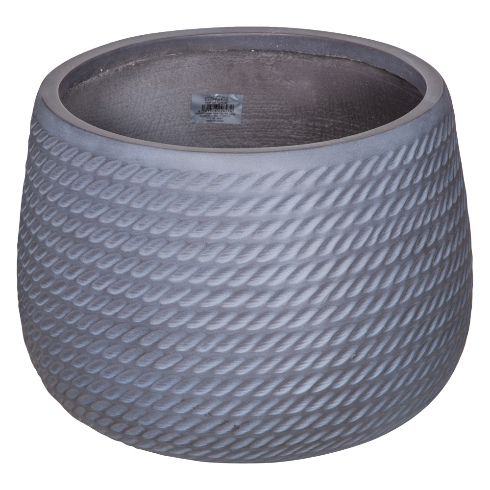 Fibre Clay Pot: Large (50x50x36)cm, Grey