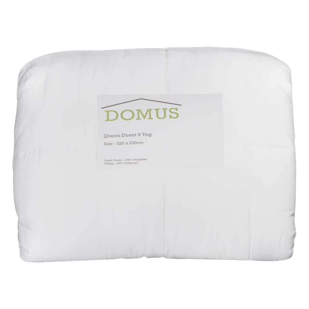 Domus: Queen Duvet 1pc; 9TOG 120GSM; (220x230)cm, White