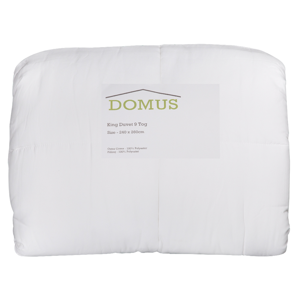 Domus: King Duvet 1pc; 9TOG 120GSM; (240x260)cm, White