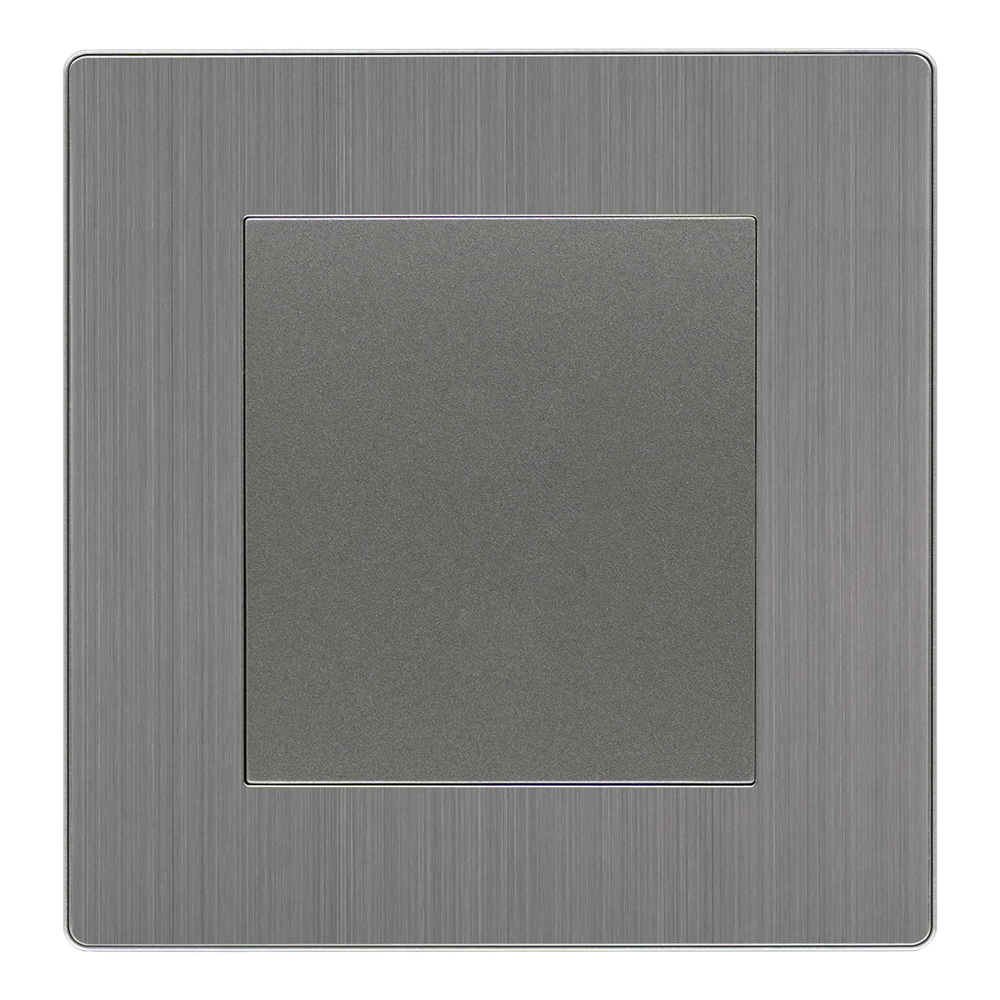 Domus: Front Blanking Plate, Brushed Silver