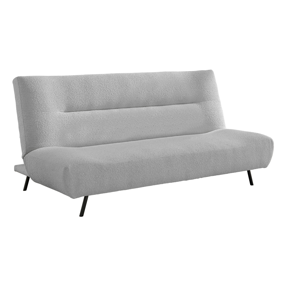 Three Seater Fabric Sofa Bed, Light Grey