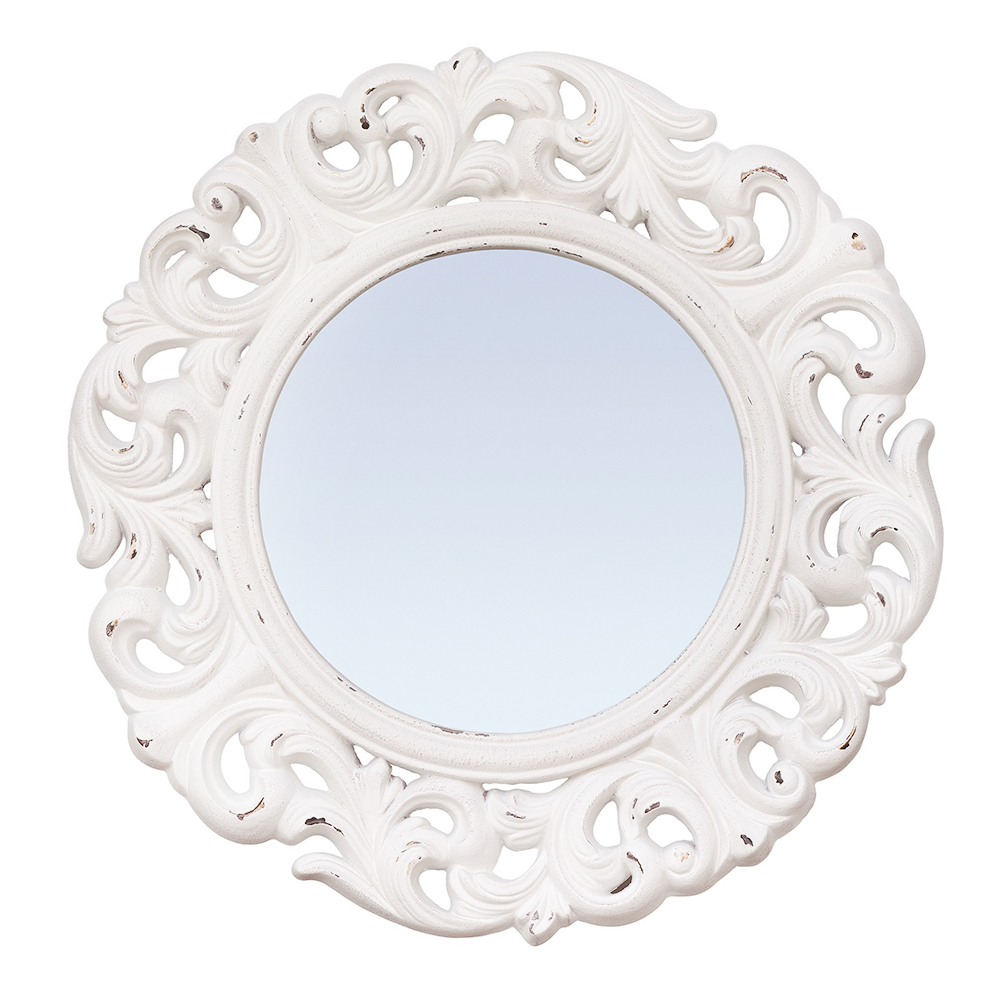 Decorative Round Wall Mirror With Frame; (80.5x80.5x4)cm