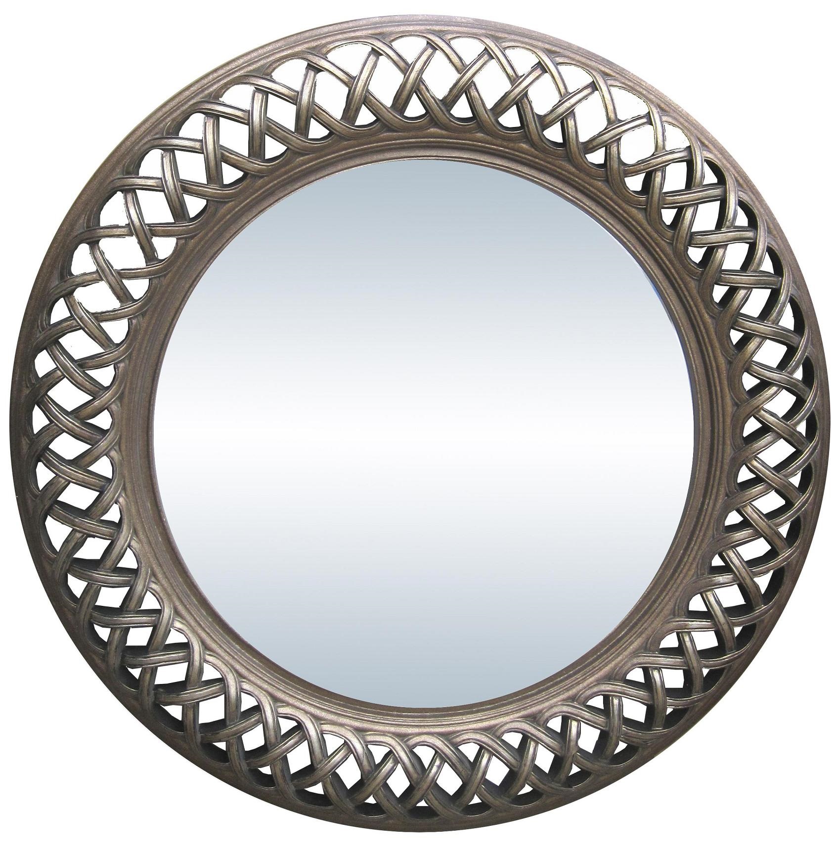 Decorative Round Wall Mirror With Frame: (80.5x80.5x4)cm