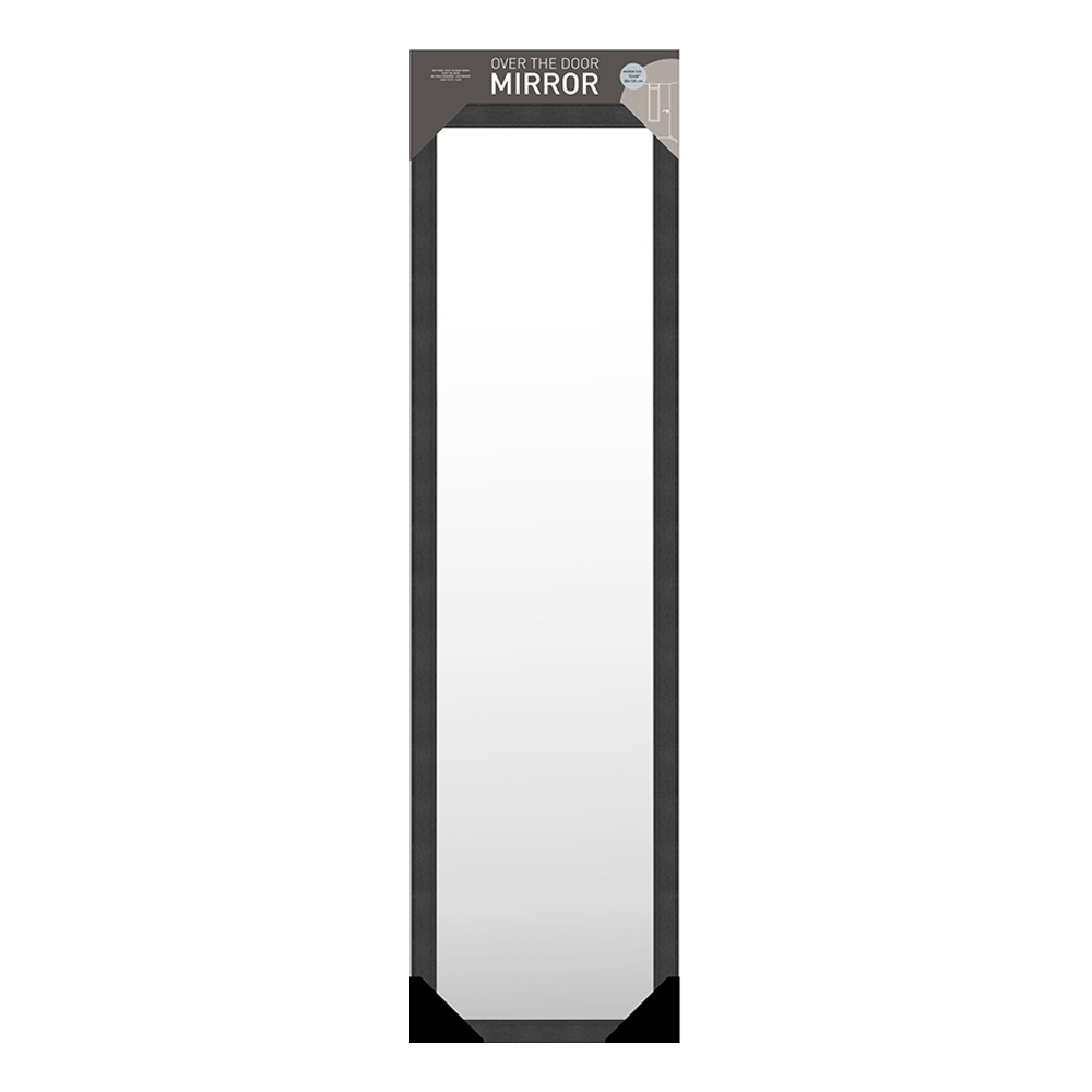 Domus: Over The Door Mirror + Frame; (30x120)cm, Dark Grey
