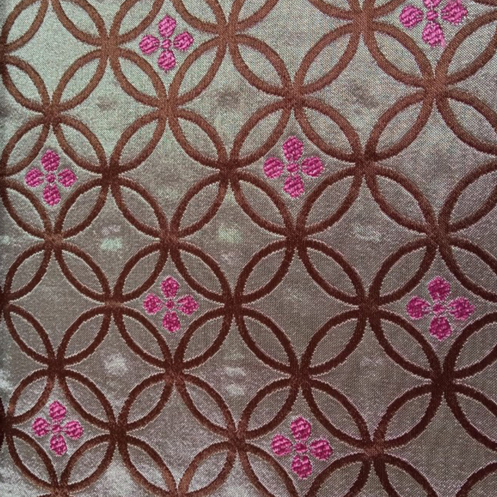 432-2756: Furnishing Circle Pattern Geometric Fabric; 280cm