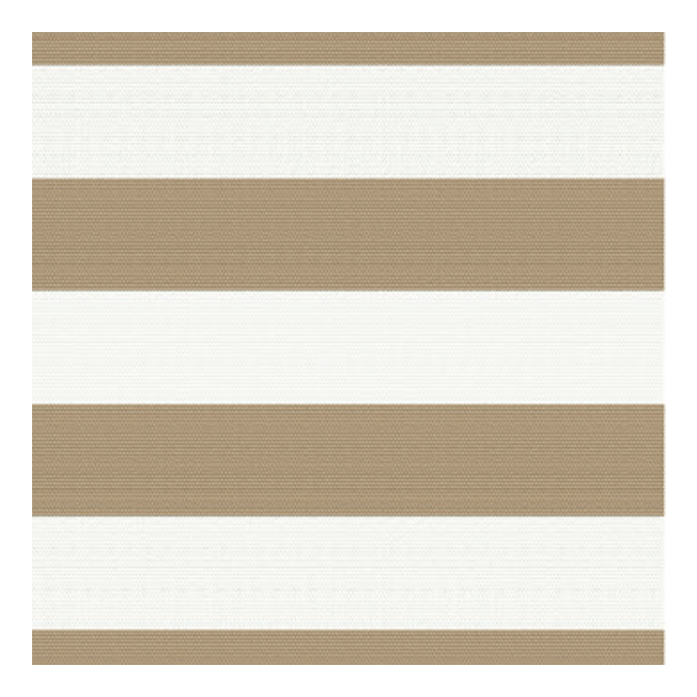 Awning Stripe Pattern Outdoor Furnishing Fabric; 140cm, Brown/White