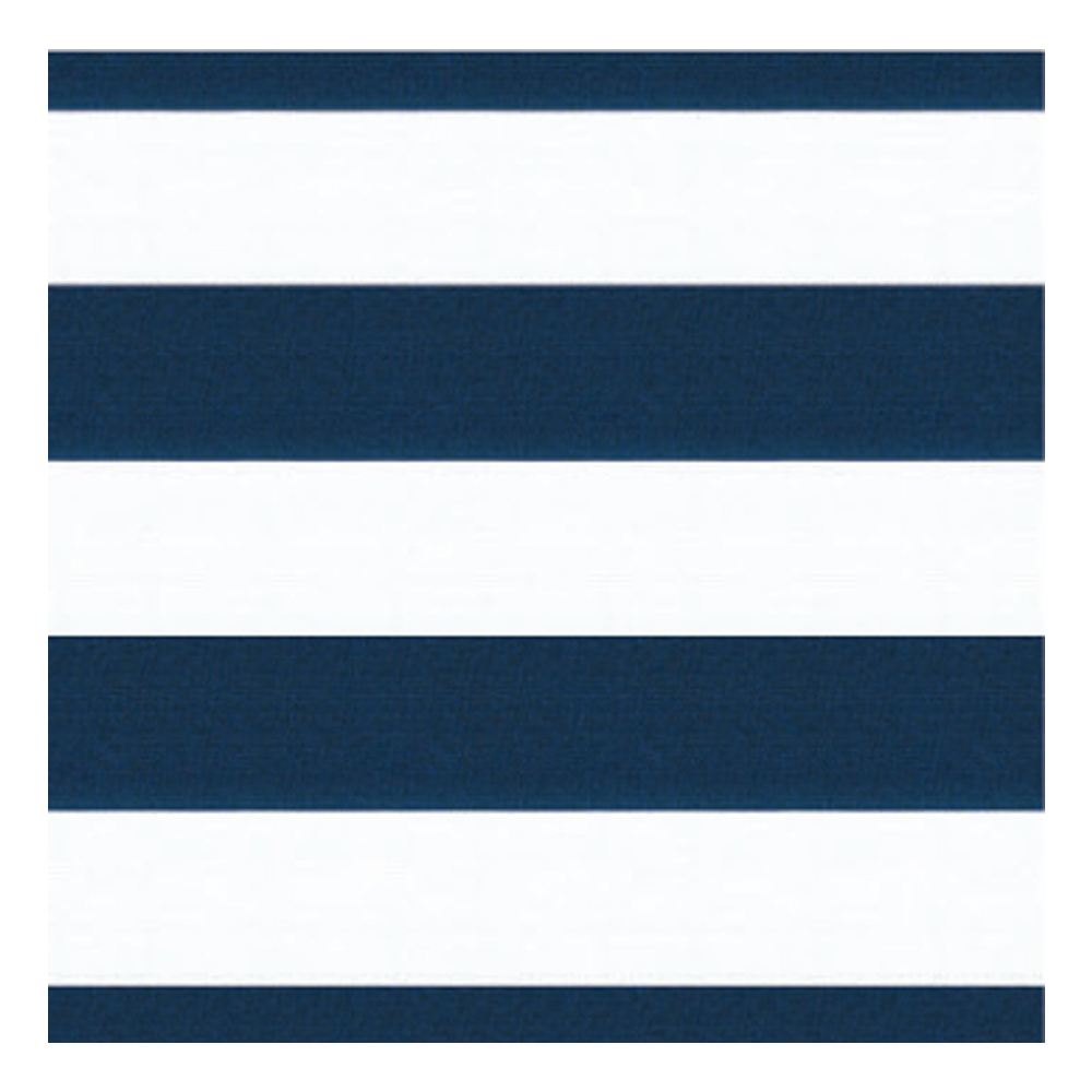 Awning Stripe Pattern Outdoor Furnishing Fabric; 140cm, Navy Blue/White