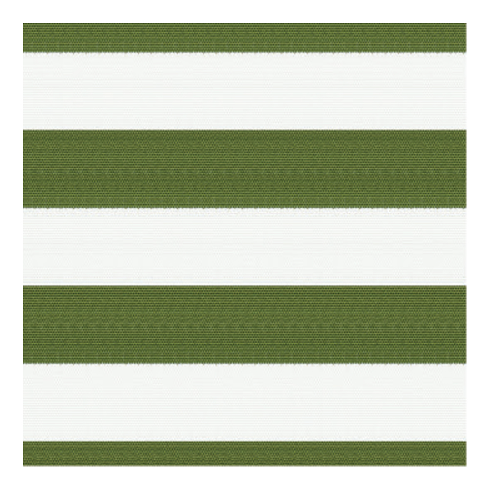 Awning Stripe Pattern Outdoor Furnishing Fabric; 140cm, Green/White