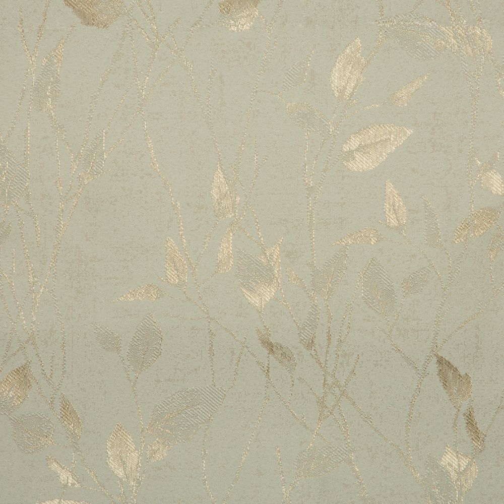 Mozart Texturted Leaf Patterned Polyester Curtain Fabric; 280cm, Beige