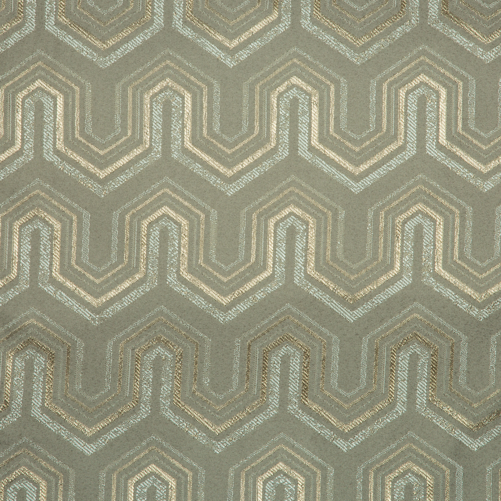 Mozart Texturted Chevron Patterned Polyester Curtain Fabric; 280cm, Grey/Brown