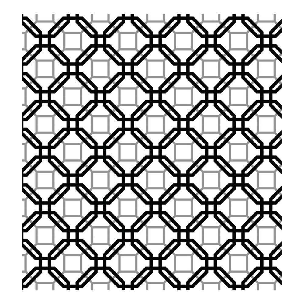Natadola Outdoor Trellis pattern Furnishing Fabric; 140cm, Black/White