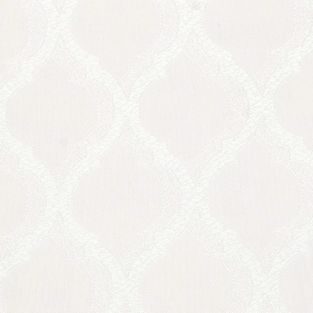 Neo: Beekalene Quartrefoil Patterned Furnishing Fabric, 280cm, White