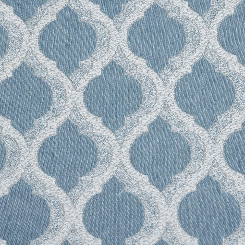 Neo: Beekalene Quartrefoil Patterned Furnishing Fabric, 280cm, Blue/Grey