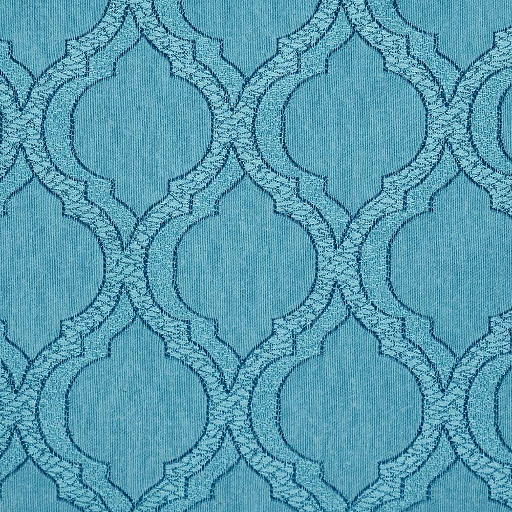 Neo: Beekalene Quartrefoil Patterned Furnishing Fabric, 280cm, Blue
