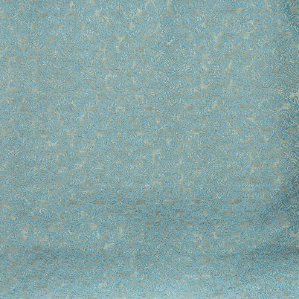 Newton Collection: Diamond Damask Curtain Fabric; 288cm, Blue