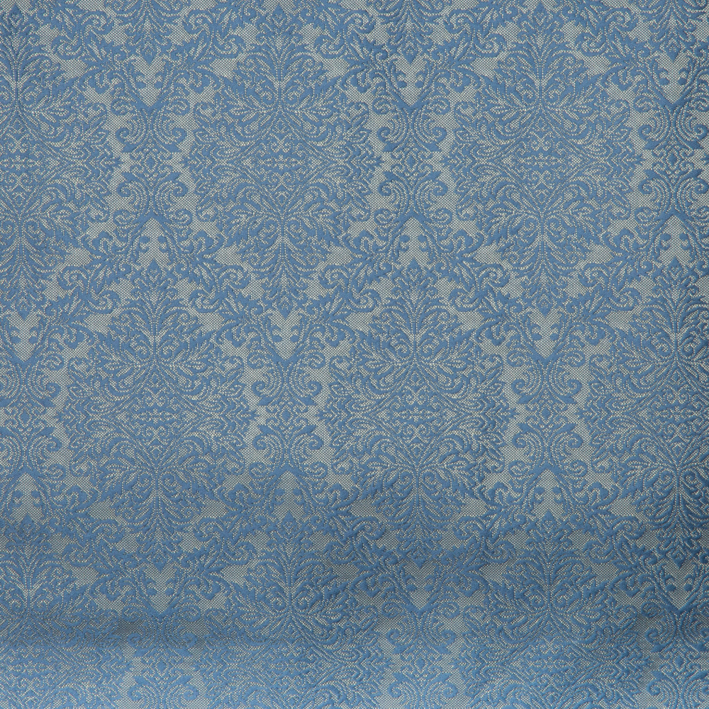 Newton Collection: Diamond Damask Curtain Fabric; 288cm, Blue