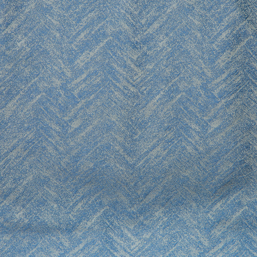 Newton Collection: Zigzag Curtain Fabric; 288cm, Blue