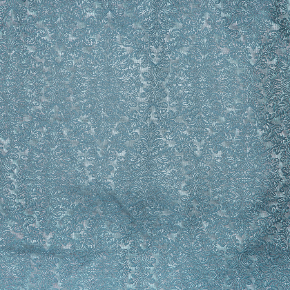 Newton Collection: Diamond Damask Curtain Fabric; 288cm, Blue