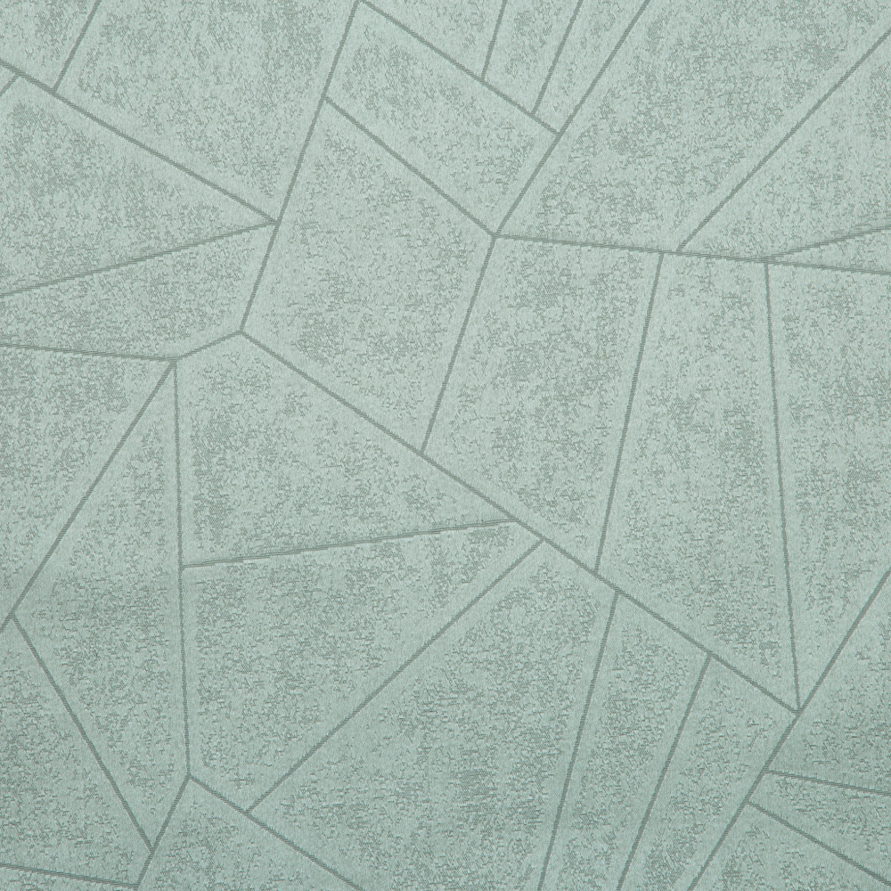 Renfe Textured Geometric Patterns Polyester Cotton Jacquard Fabric; 280cm, Pastel Green
