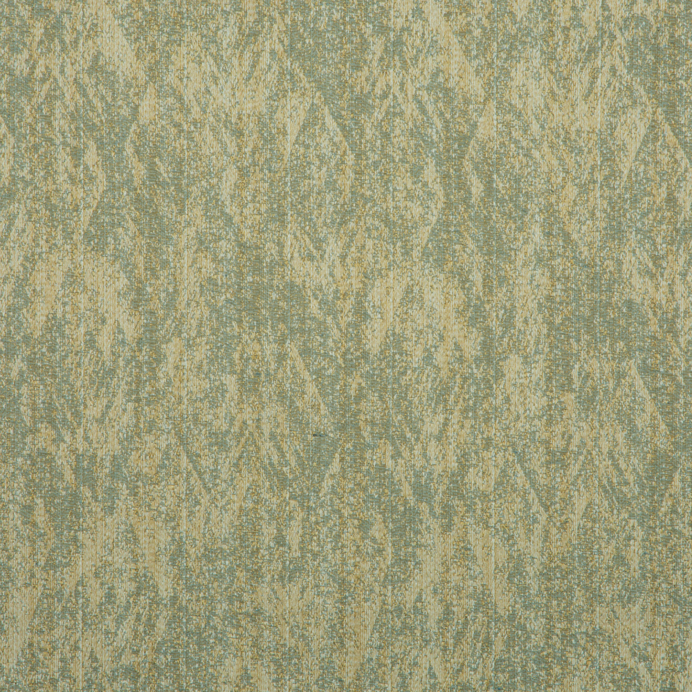 Renfe Textured Patterned Polyester Cotton Jacquard Fabric; 280cm, Gold/Pastel Green