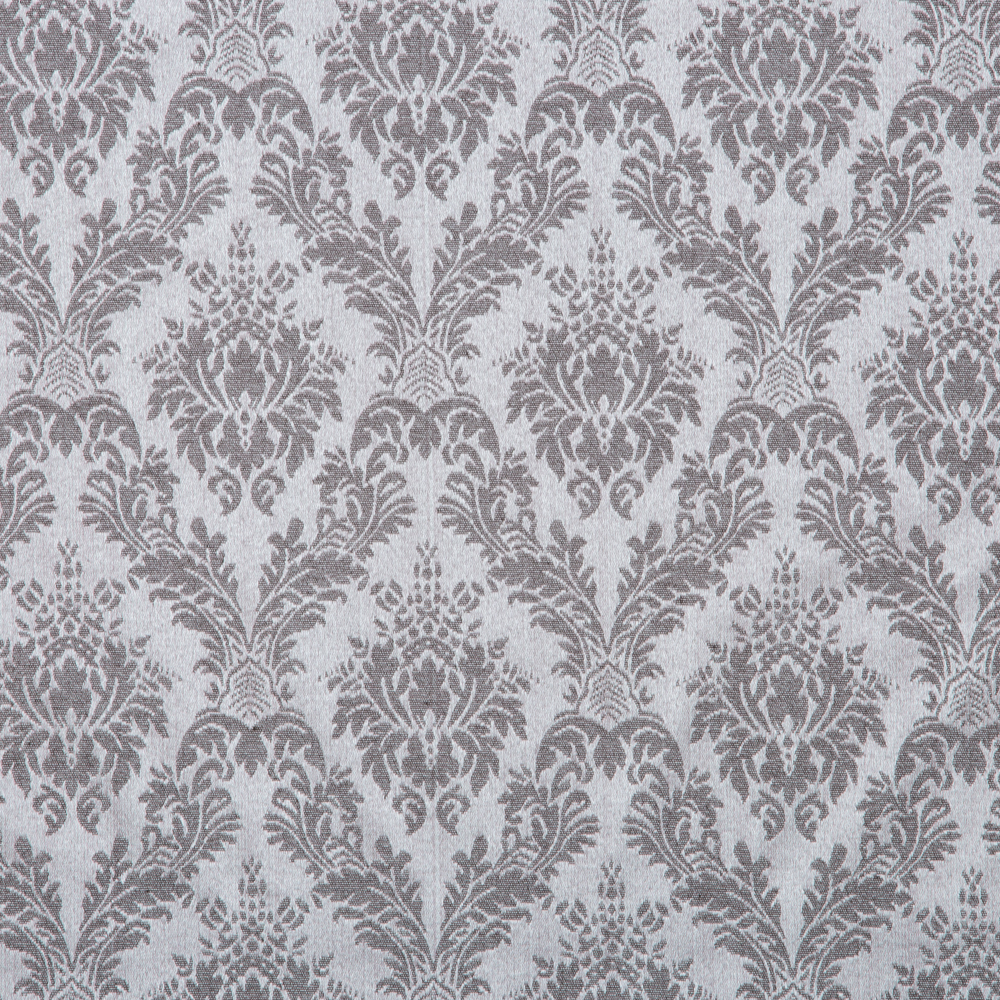 Safir Collection: Seamless Damask Pattern Polyester Cotton Jacquard Fabric, 280cm, Spanish Grey