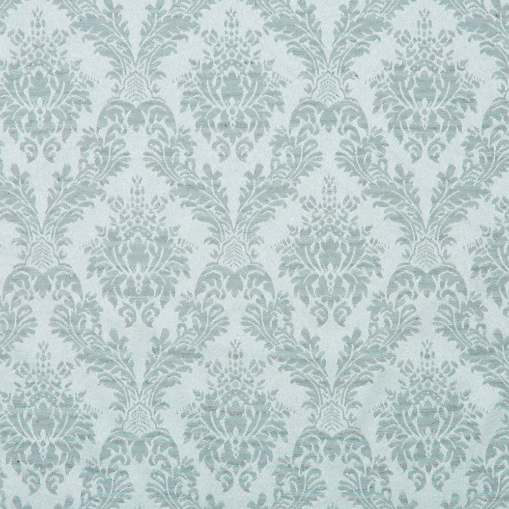 Safir Collection: Seamless Damask Pattern Polyester Cotton Jacquard Fabric, 280cm, Pastel Blue