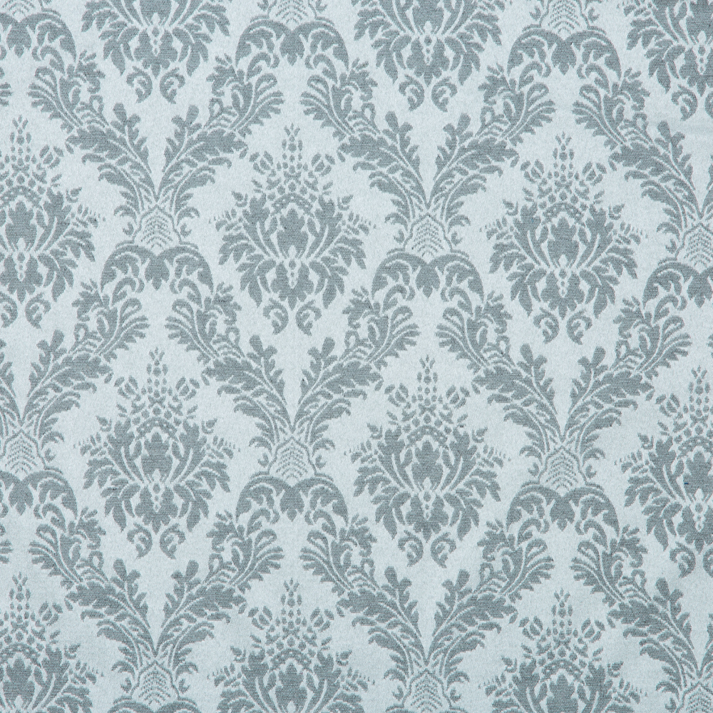 Safir Collection: Seamless Damask Pattern Polyester Cotton Jacquard Fabric, 280cm, Cool Mint