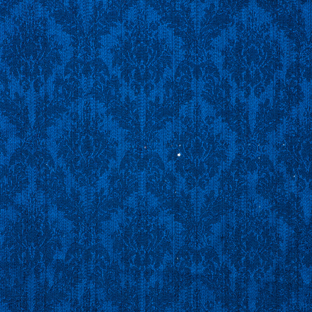 Safir Collection: Seamless Damask Pattern Polyester Cotton Jacquard Fabric, 280cm, Blue