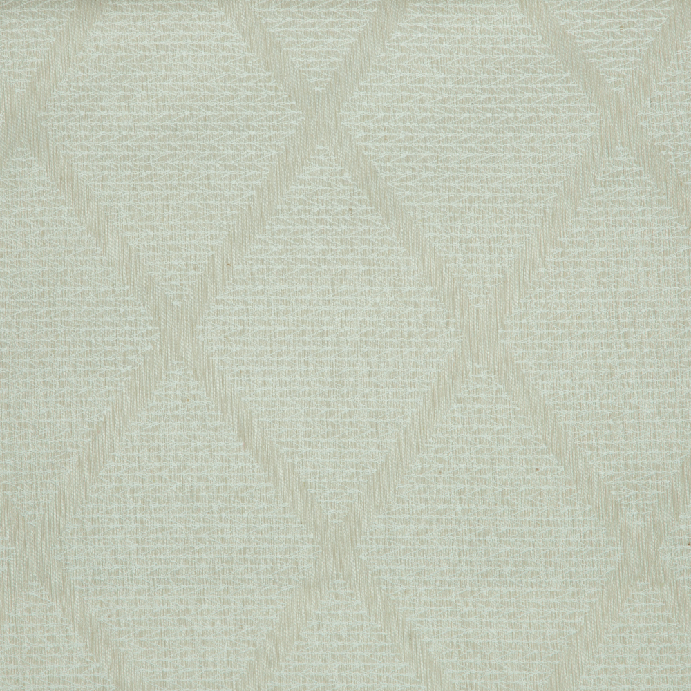 Savona Collection Diamond Patterned Polyester Cotton Jacquard Fabric; 280cm, Cream