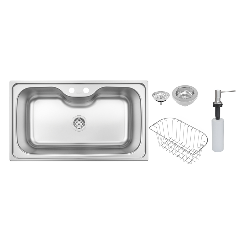 Maxi Morgana 78FX Stainless Steel Inset Kitchen Sink; Single Bowl, (86x50)cm + Waste