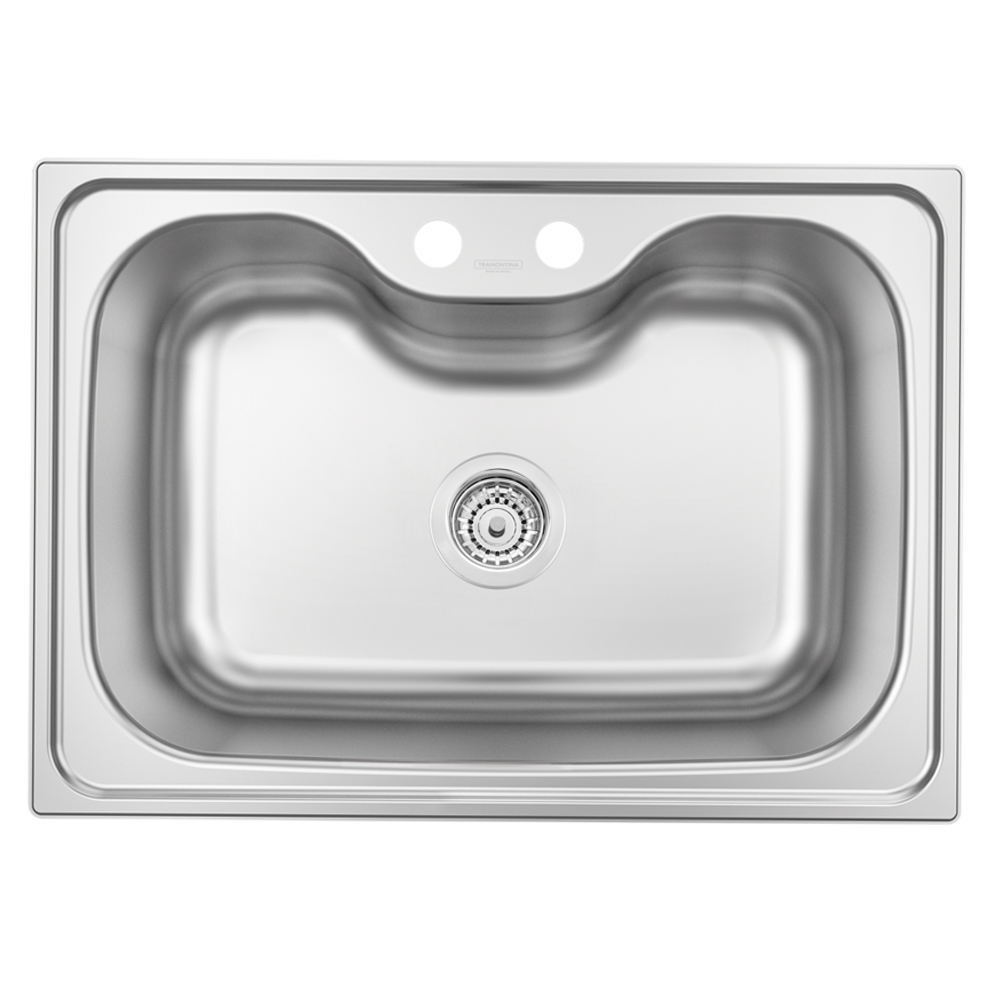 Stainless Steel Inset Kitchen Sink With Soap Dispenser And Basket; Single Bowl; (69x49)cm + Waste