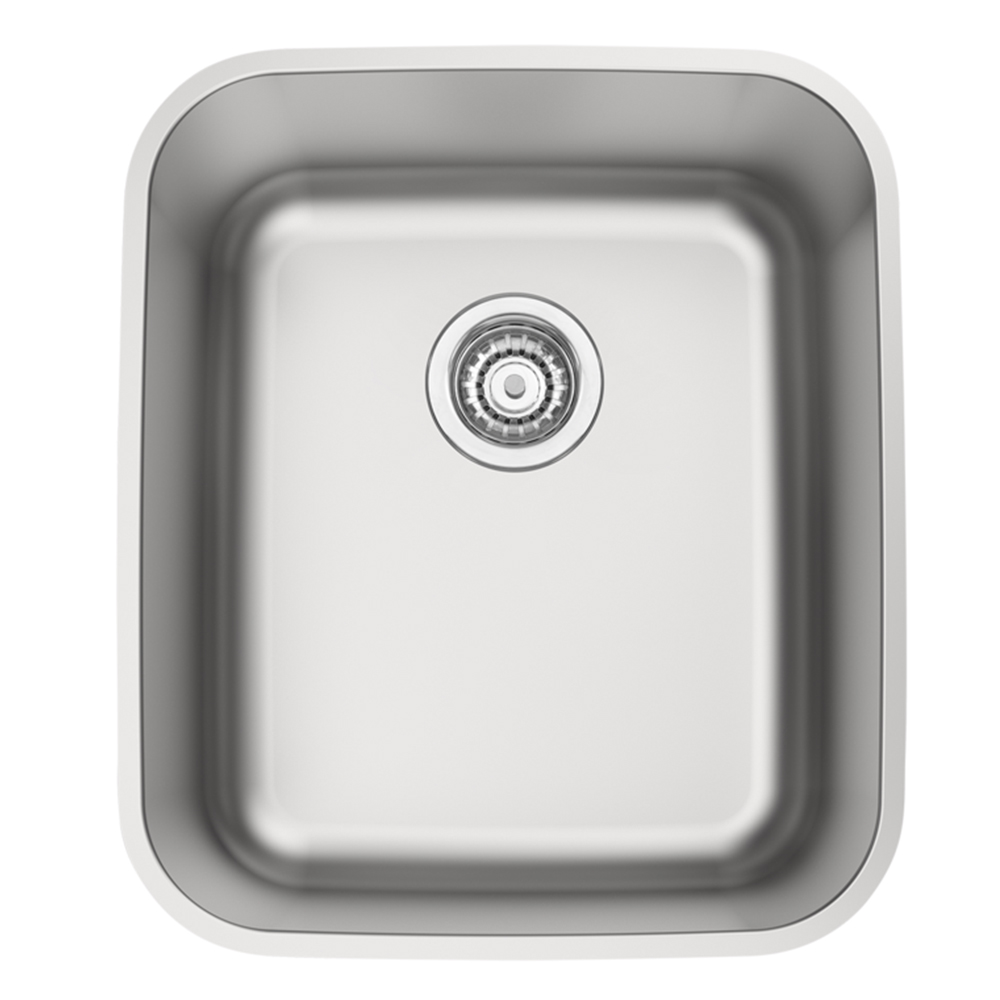 Stainless Steel Inset Kitchen Sink; Single Bowl; (34x40x18.5)cm + Waste