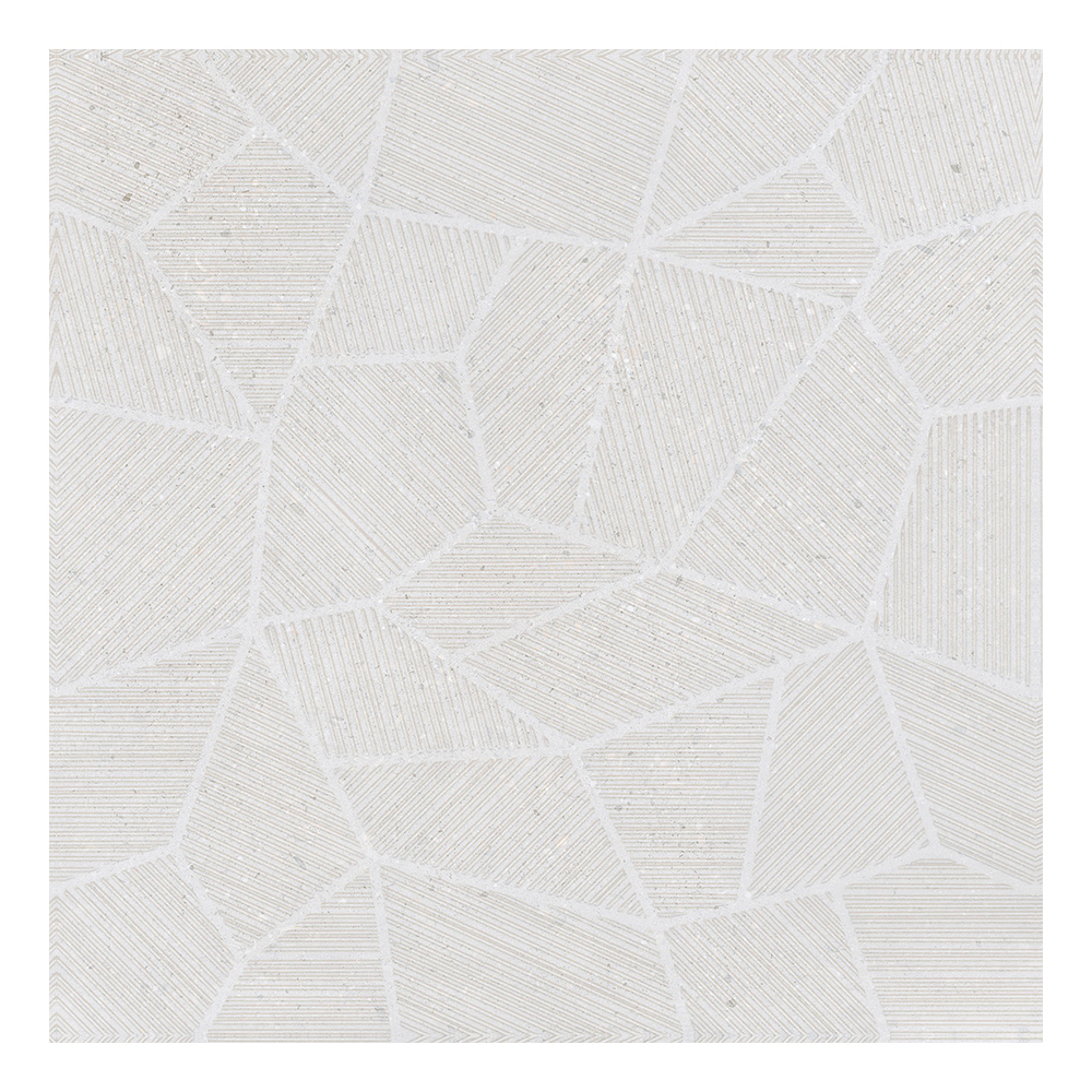 Sassi White: Matt Porcelain Decor Tile; (60.0x60.0)cm