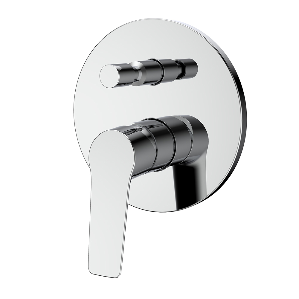 Nova HB: 4-Way Concealed Shower Mixer, Single Lever: Wall Type, Brass
