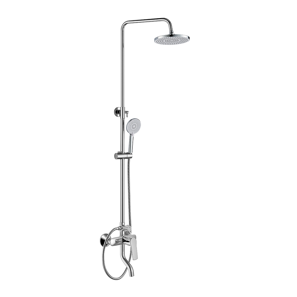 Nova HB: Exposed Shower Mixer With Shower Set: Wall Type, Brass